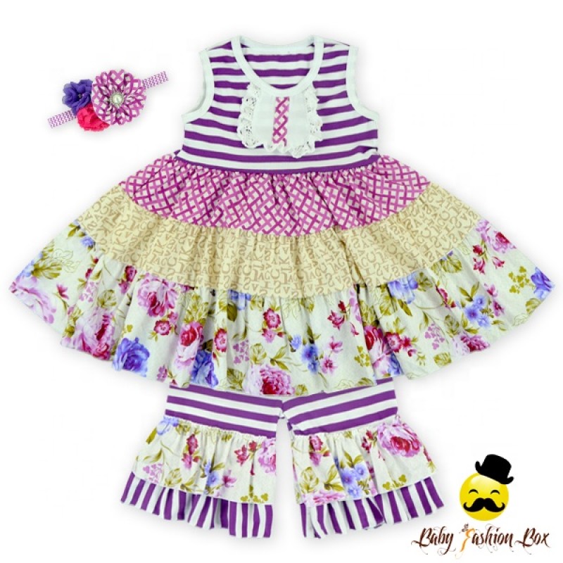 Toddler Floral Top Dress Easter Outfit Girl Clothing Boutique Children's Wear Spring and Summer