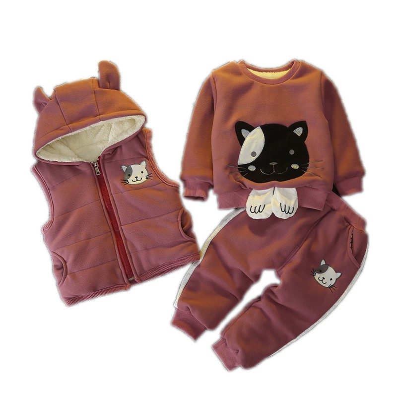 3pcs/Set Cat Winter/Spring Clothing Set Newborn Baby Outfit Boy Girl 6m-6 Years Boutique Clothing Set