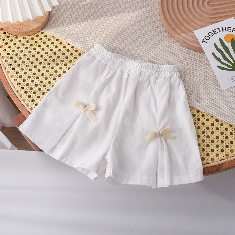 2023 Wholesale Korean Style New Arrival Children Shorts Thin Girl Outer Pants Hot Pants Outer Wear Girl Western Style Casual Shorts