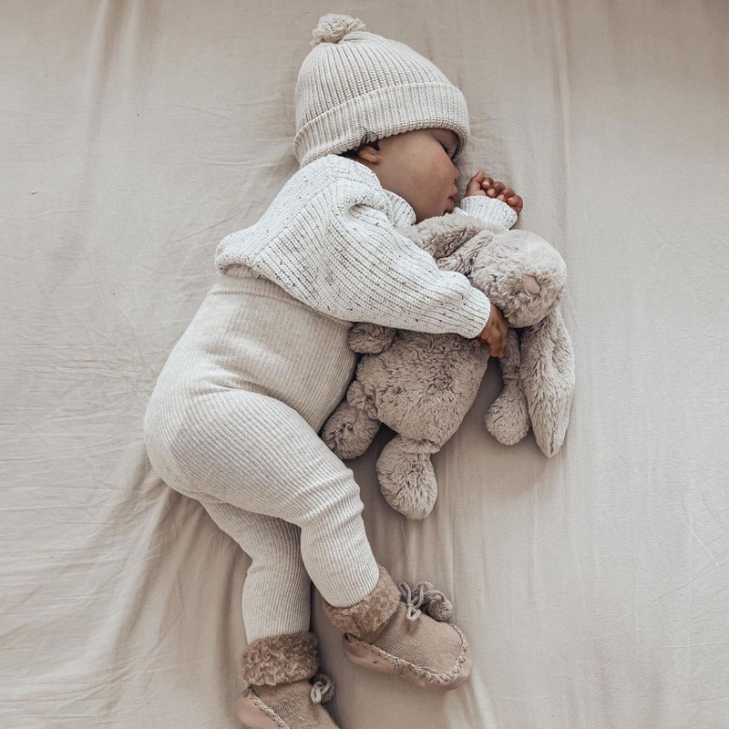 Autumn/Winter Hot Sale Pure Cotton Solid Round Neck Pullover Loose Knit Cardigan Sweater Baby Sweater