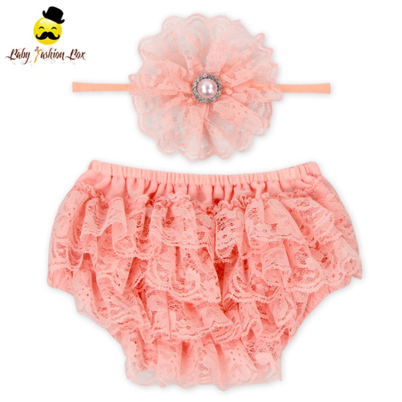 Model Design Toddler Wear Plain Yellow Ruffle Lace Bubble Newborn Clothing Baby