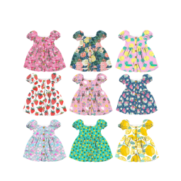Christmas Baby Short Sleeve Print Tree Dot Short Skirt Tulle Dress Baby Dress Design