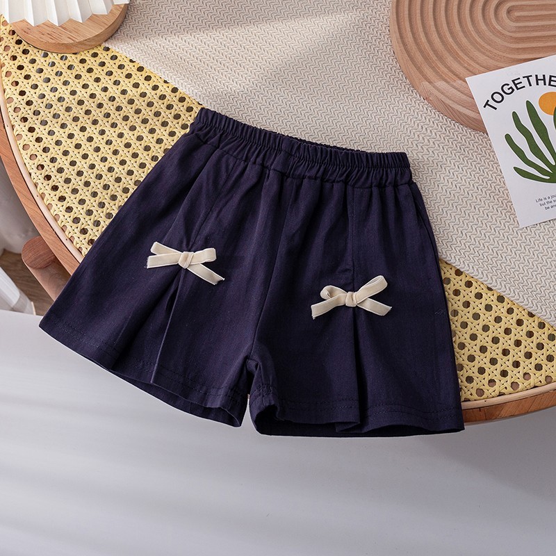 2023 Wholesale Korean Style New Arrival Children Shorts Thin Girl Outer Pants Hot Pants Outer Wear Girl Western Style Casual Shorts