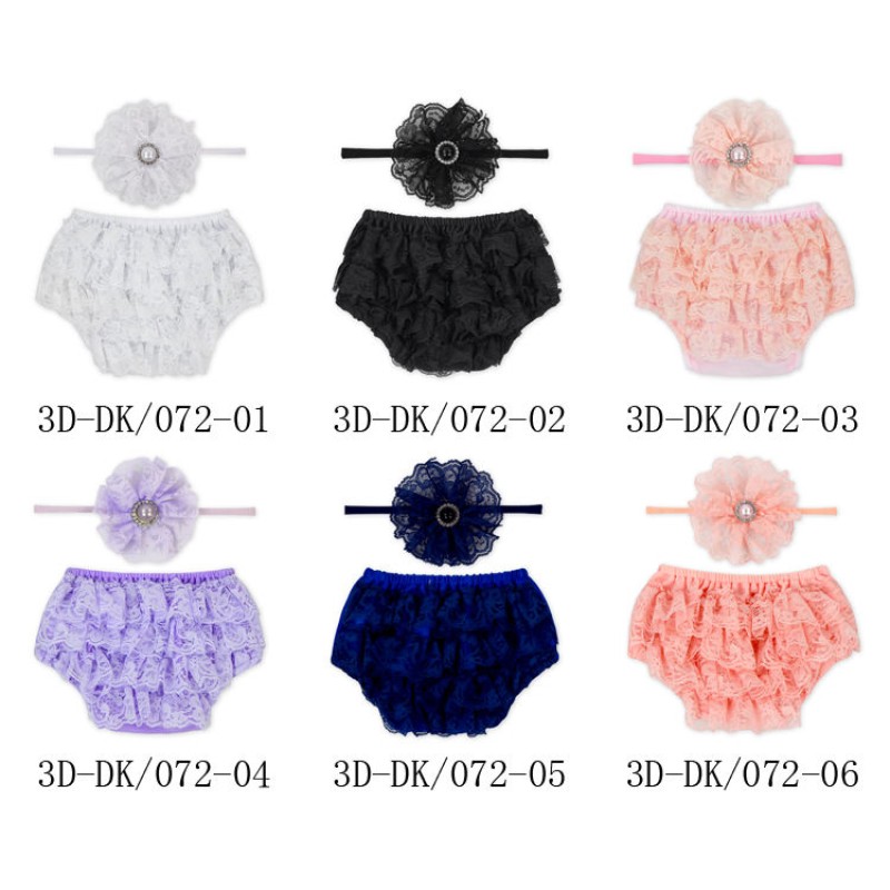 Model Design Toddler Wear Plain Yellow Ruffle Lace Bubble Newborn Clothing Baby