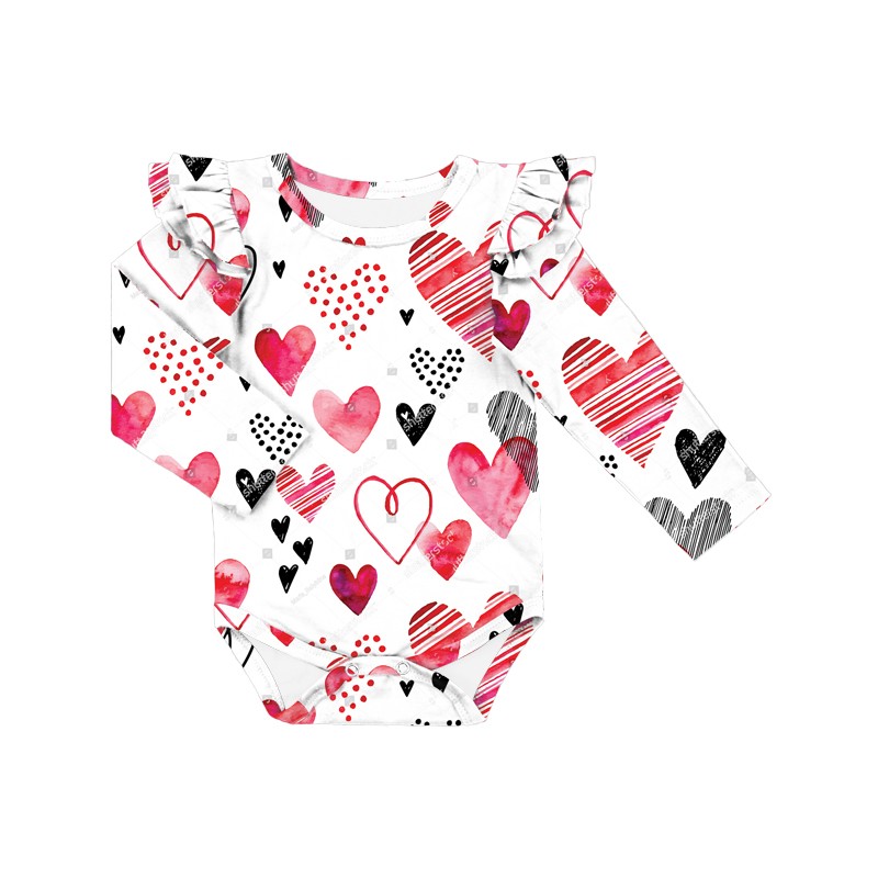 2LLY-020 Baby Clothing Custom Print Romper Outfit Long Sleeve Baby Romper Wholesale