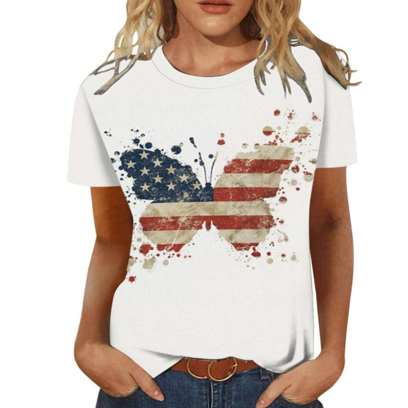 Hot Sale Custom Denim Women's Shirt Women's Casual Short Sleeve T-Shirt Graphic T-Shirt Top