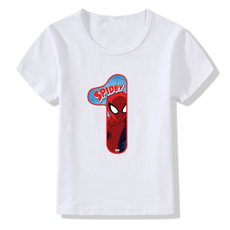 Kids Birthday T-Shirt Toddler Letter Top Cartoon Print Boy T-Shirt
