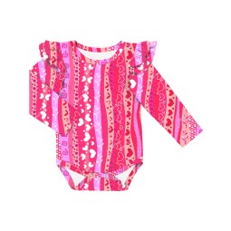 2LLY-020 Baby Clothing Custom Print Romper Outfit Long Sleeve Baby Romper Wholesale