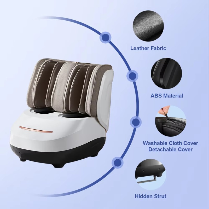 Air Compression Vibration Healthcare Foot and Leg Massager Heat Application Kneading Full Coverage Leg Foot Massager