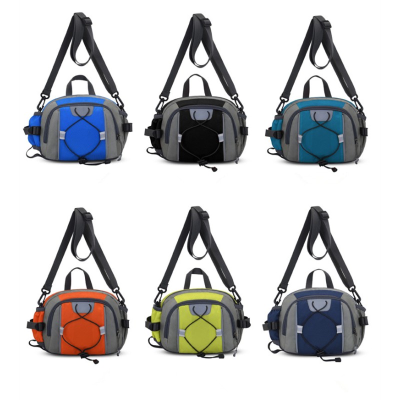 Nylon Waterproof Waist Bag for Outdoor Sports Travel Hiking and Camping Waist Bag with Water Bottle Holder