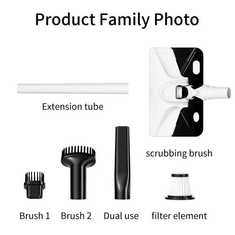 3-in-1 Cordless Handheld Wet/Dry Vacuum Cleaner Soft Plastic Broom Head Floor Cleaning Tool Multifunctional Cordless Broom Dustbin