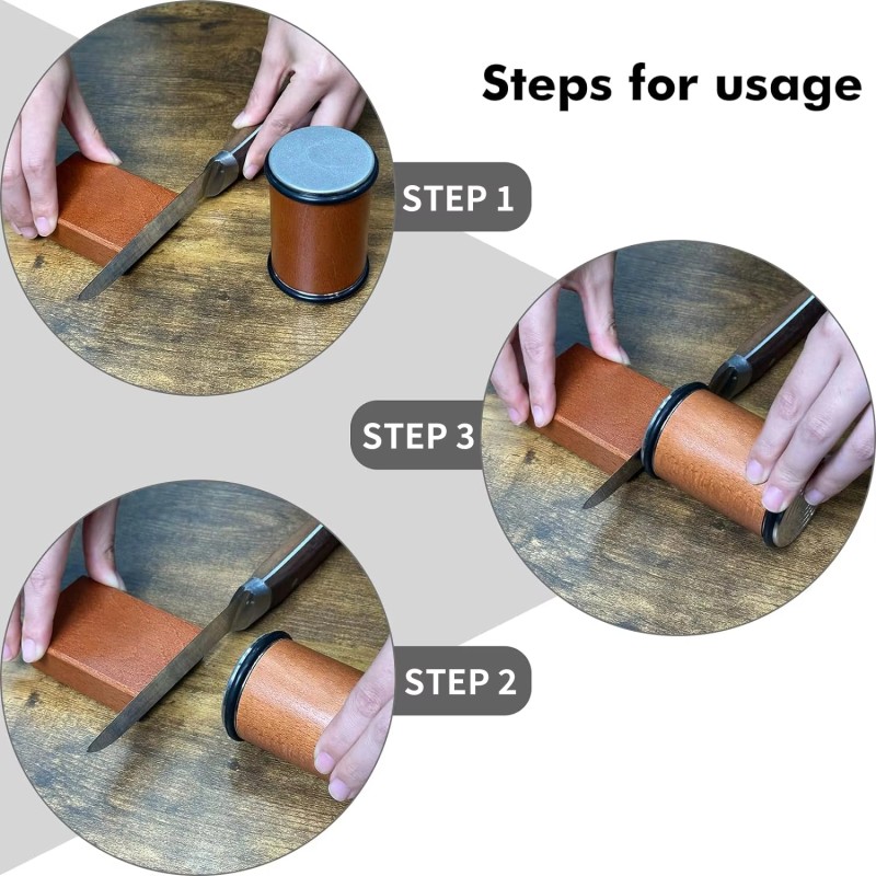 Professional Kitchen Electric Knife Sharpening System Corundum Chromium Oxide Emery Rolling Plate for Efficient Knife Sharpening