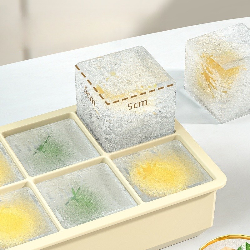 Easy-Release Silicone Cube Tray Ice Cream Tool with Convenient Release Mold for Ice Cube Tray Box