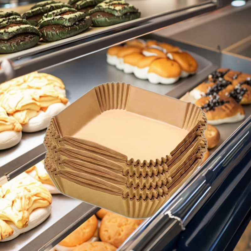 Disposable Non-Stick Microwave-Safe Air Fryer Liners Bleach-Free Paper Baking and Pastry Tools