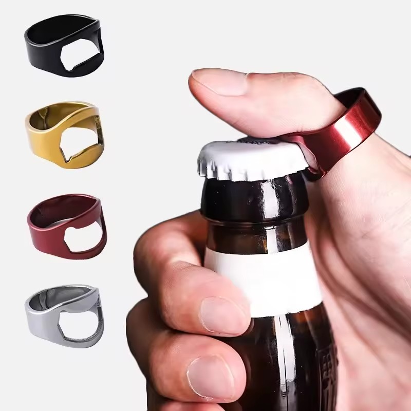 Stainless Steel Modern Bottle Opener Ring Cold Bar Kitchen Accessories Beer Bottle Opener