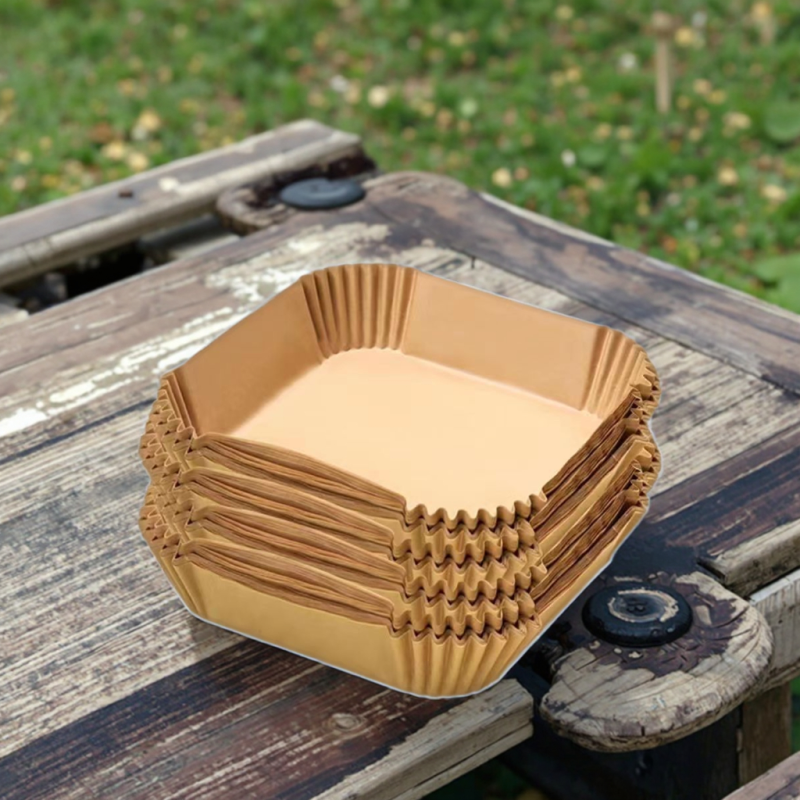 Disposable Non-Stick Microwave-Safe Air Fryer Liners Bleach-Free Paper Baking and Pastry Tools