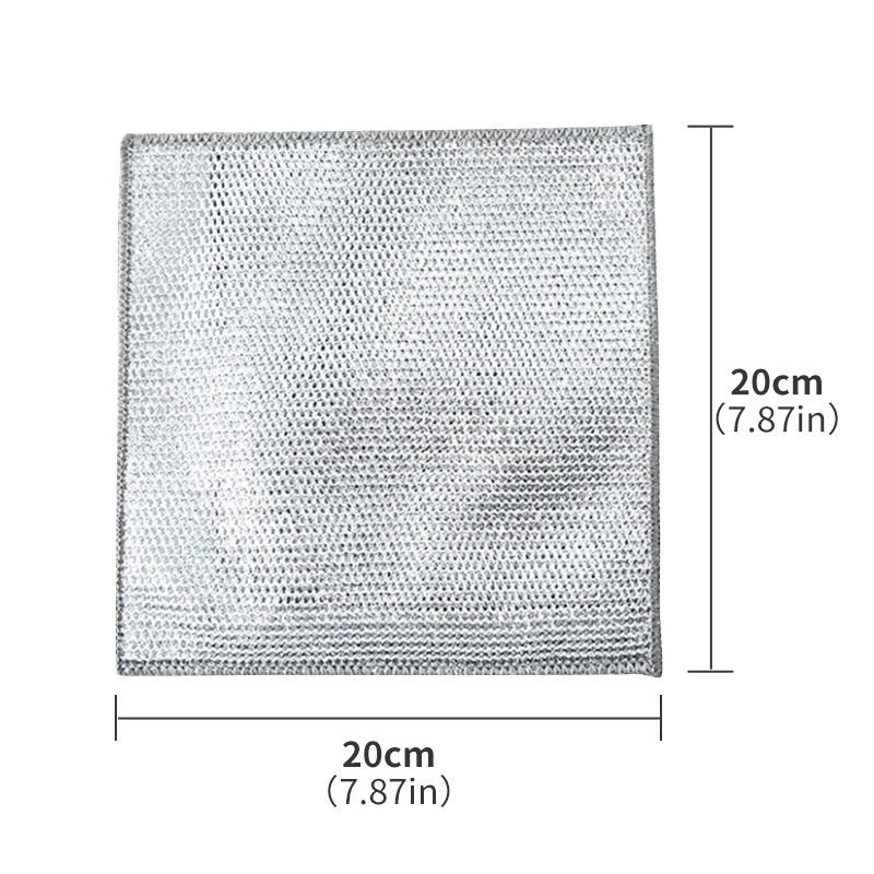 Multipurpose Double-Sided Silver Fiber Dishwashing Cloth Reusable Kitchen Cleaning Cloth and Non-Oily Pot Wiping Cloth