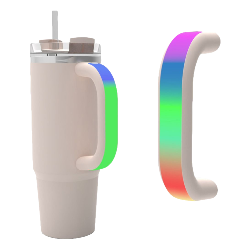 ABS Glow-in-the-Dark Water Cup with Colorful Handles Creative Fun Multi-Color Handles