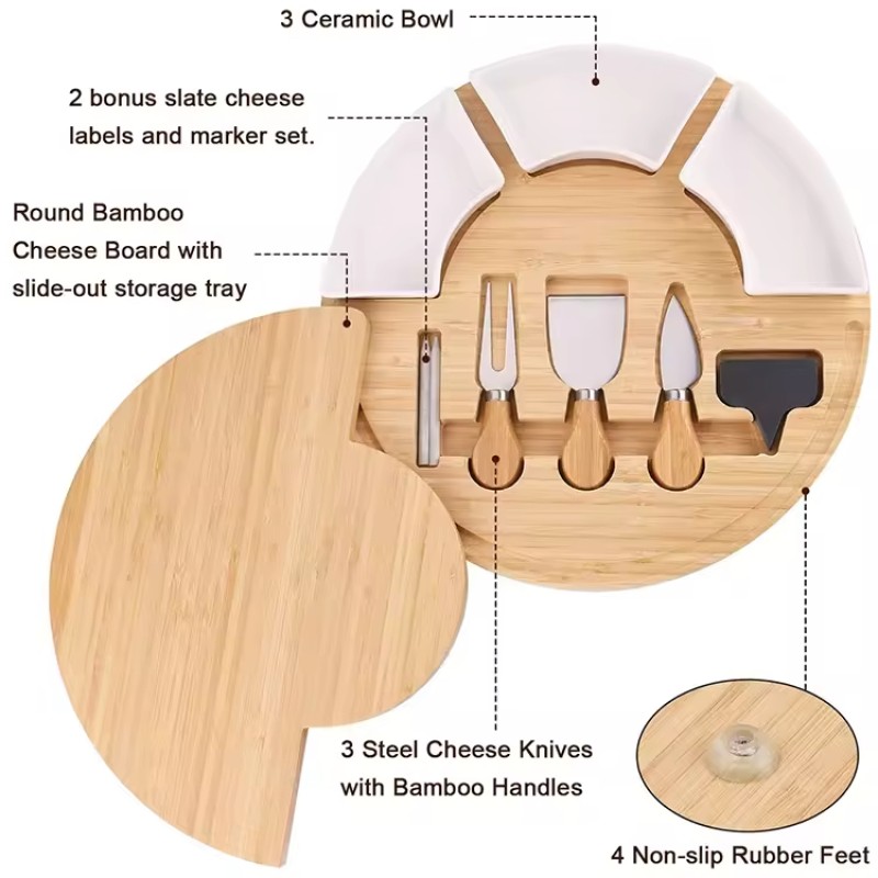High-Quality 6-Piece Cheese Tool Set Stainless Steel Kitchen Knife Includes Cheese Slicer and Butter Knife
