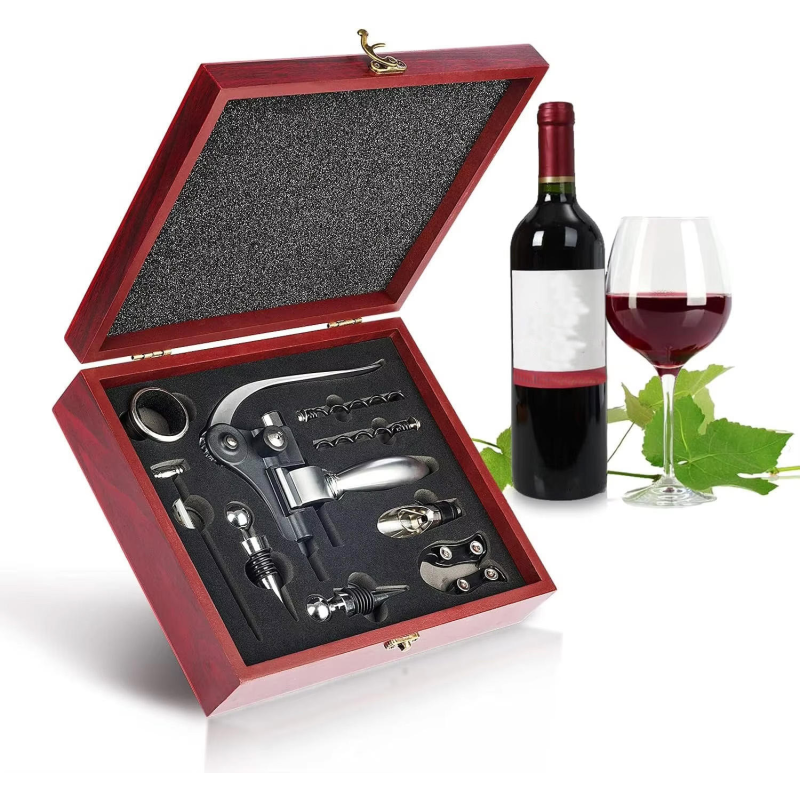 Hot-Selling Wine Bottle Opener and Corkscrew Set Gift Box for Wine Lovers Includes Party House