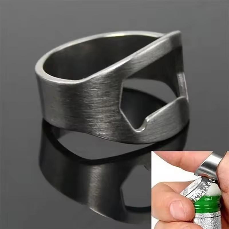 Stainless Steel Modern Bottle Opener Ring Cold Bar Kitchen Accessories Beer Bottle Opener