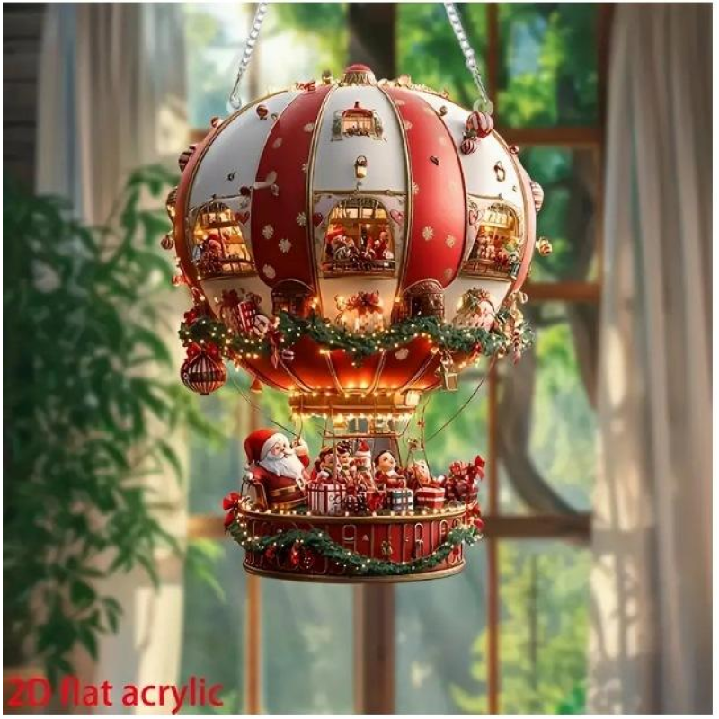 Christmas Hot-Selling Balloon Santa Claus Acrylic Hanging Decoration Bedroom Living Room Wall Decoration