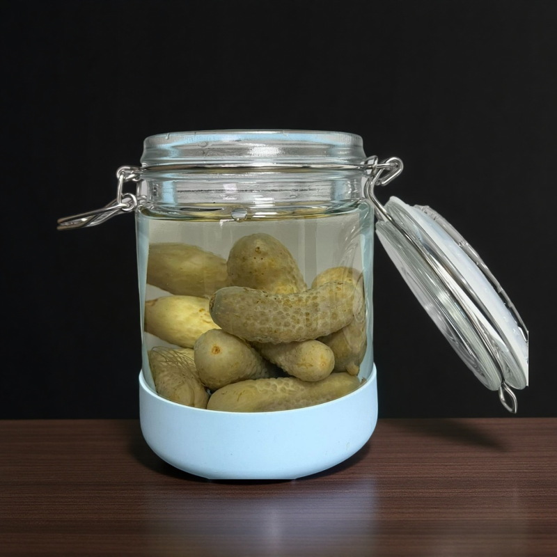 Leak-Proof Airtight Lid Pickle Jar with Filter Flip Refrigerator Pickle Juice Separator Jar with Filter Flip Pickle Jar