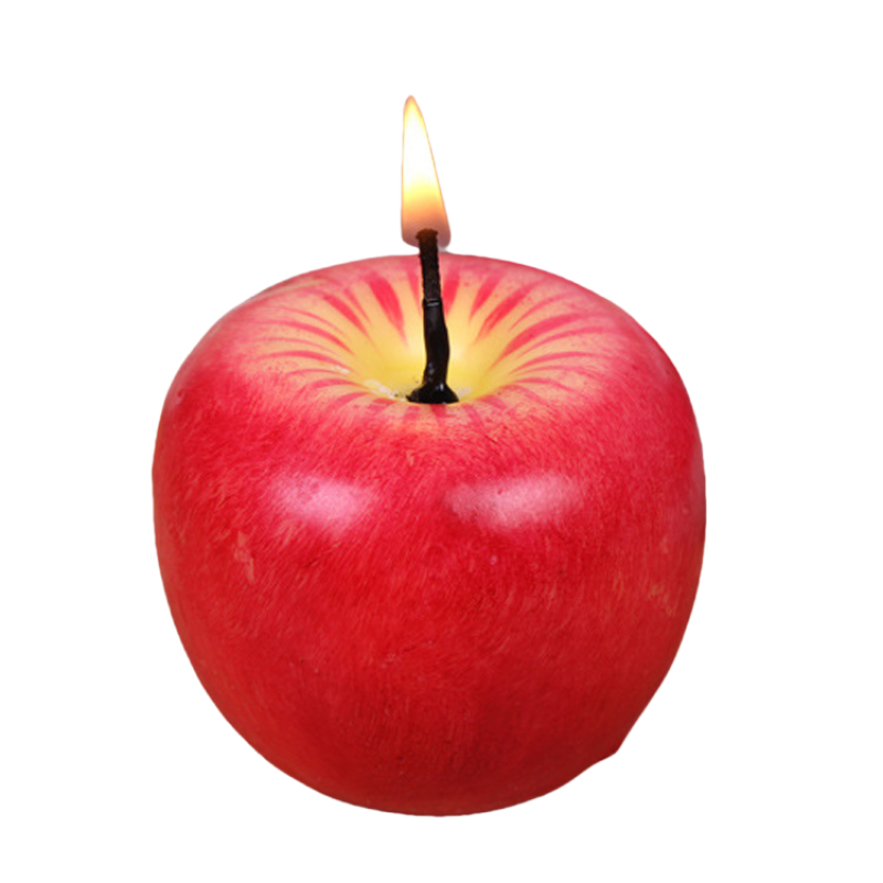 Creative Realistic Apple Candle Christmas Desktop Decoration Ornament Festival Figurine Toy Gift High-Quality