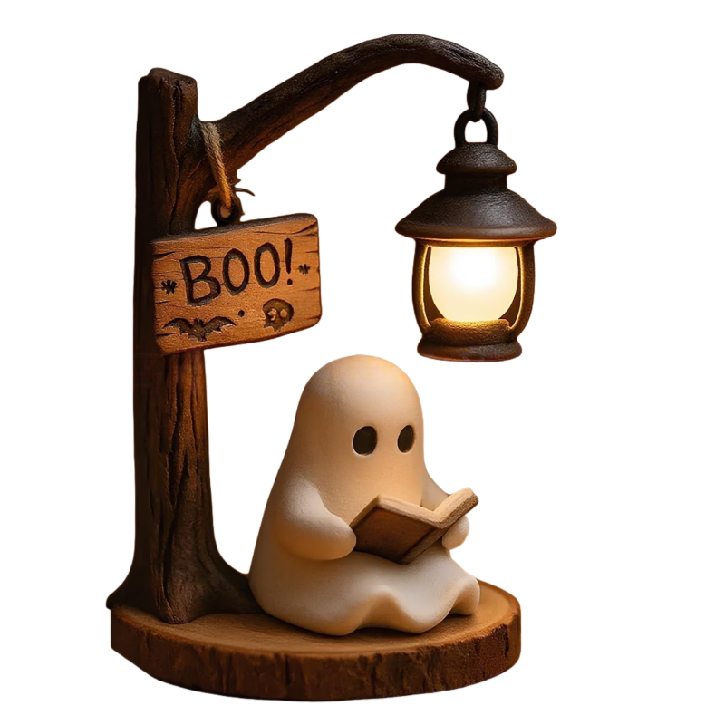 3D Resin Halloween Ghost Night Light Cute Little Ghost Warm Night Light Party Home Table Decoration Item