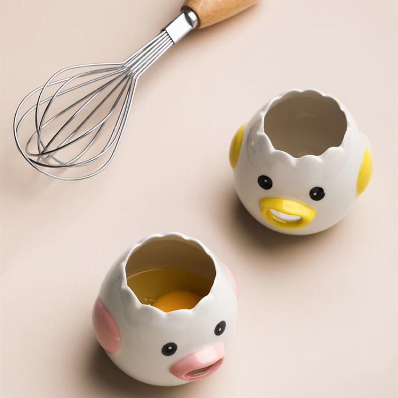 Creative Ceramic Egg White Yolk Separator Cute Filter Kitchen Egg Separation Tool