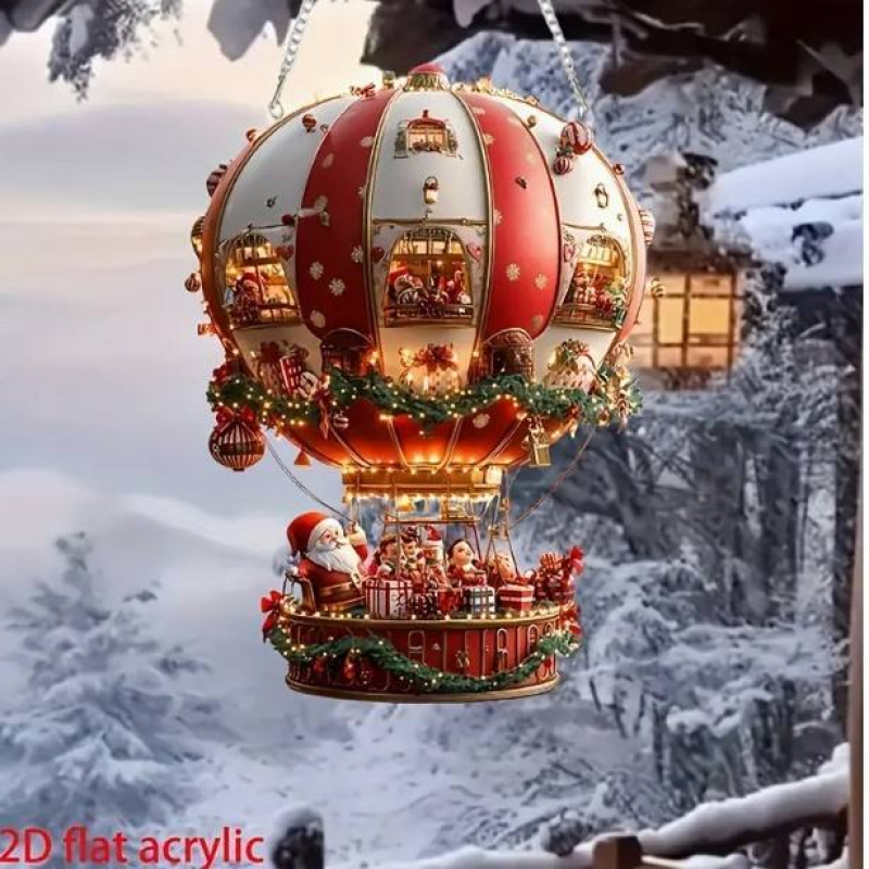 Christmas Hot-Selling Balloon Santa Claus Acrylic Hanging Decoration Bedroom Living Room Wall Decoration