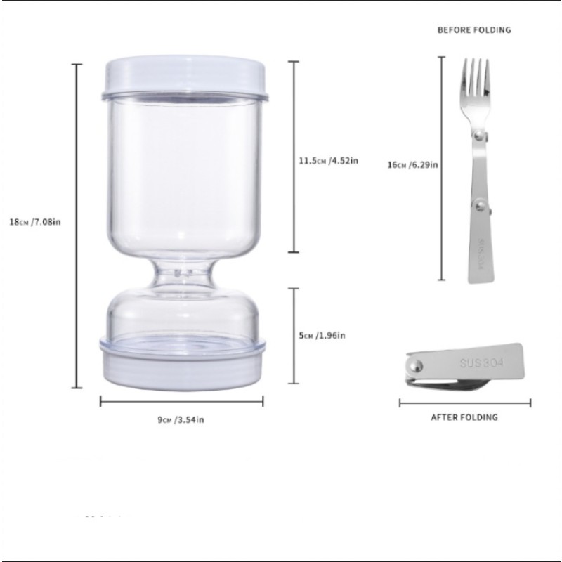Cross-Border New Kitchen Dry-Wet Separation Hourglass Jar Plastic Container for Food Storage and Pickle Preservation