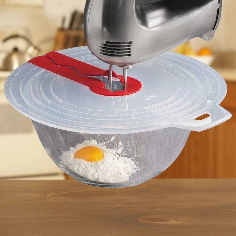 Egg Whisk Silicone Splatter Guard Splash Cover Mixing Bowl Cover Kitchen Cooking Supplies