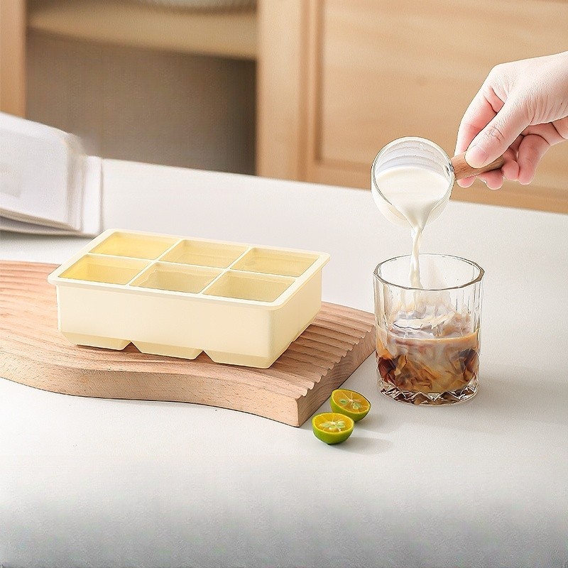 Easy-Release Silicone Cube Tray Ice Cream Tool with Convenient Release Mold for Ice Cube Tray Box