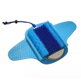 Suction Cup Soft Bristle Volcanic Stone Foot Massage Brush Lazy Foot Washing Brush Set