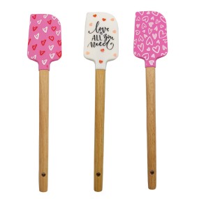 Valentine's Day Baking Pastry Scraper Baking Silicone Spatula Printed Pattern Silicone Spatula