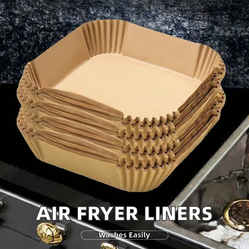 Disposable Non-Stick Microwave-Safe Air Fryer Liners Bleach-Free Paper Baking and Pastry Tools