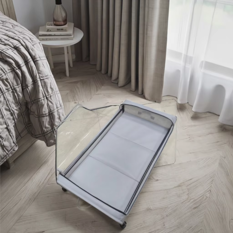 Dust-Proof Under-Bed Storage Rack with Simple Clothing Storage Bag and Wheels New Simple Storage Box