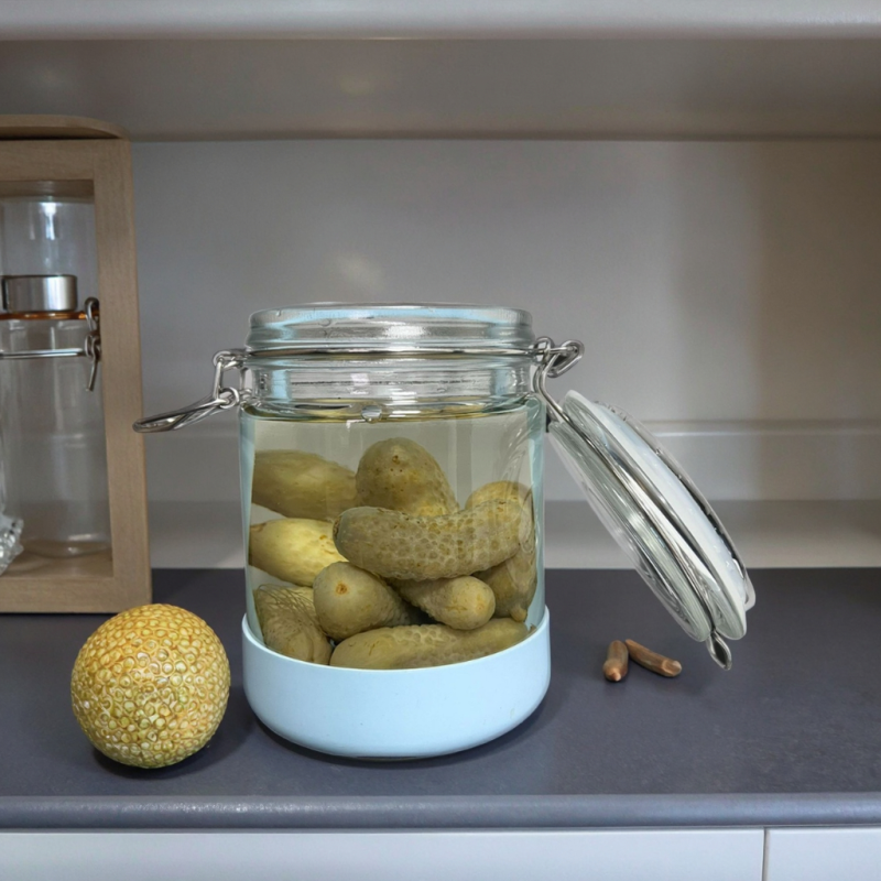 Leak-Proof Airtight Lid Pickle Jar with Filter Flip Refrigerator Pickle Juice Separator Jar with Filter Flip Pickle Jar