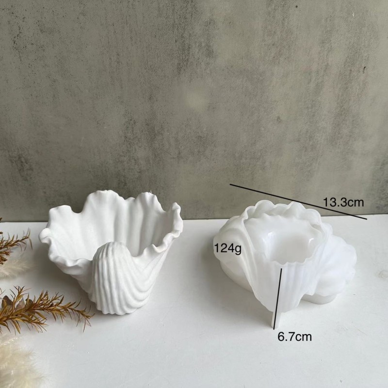 New Conch Shell Storage Jar Silicone Mold Candle Cup Plaster Mold Succulent Flowerpot Mold