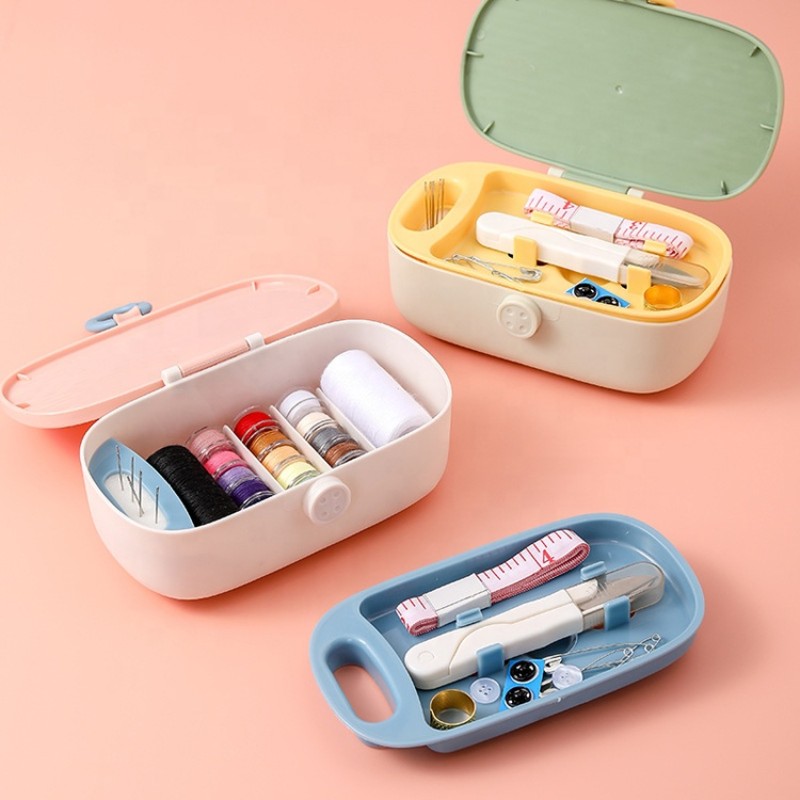 Hot Sale Home Tools Sewing Box with Accessories Sewing Storage and Organizer with Complete Sewing Kit Tool