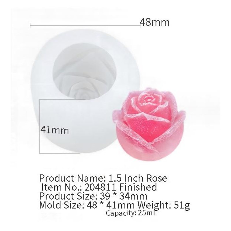 New Product 3D Rose Flower Silicone Fondant Mold DIY Craft Resin Mold Cake Candle Soap Making Mousse Ice Cake Chocolate Mold