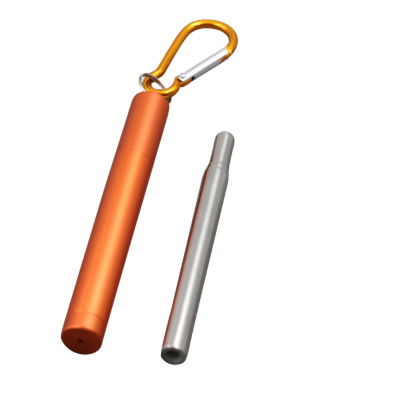 Adjustable Stainless Steel Reusable Telescopic Straw Foldable Drinkware Accessory