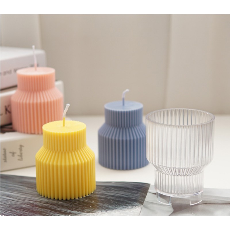 Diy Aromatherapy Plastic and Silicone Candle Molds Plaster Handmade 3d Custom Shape Silicone Mold for Candles