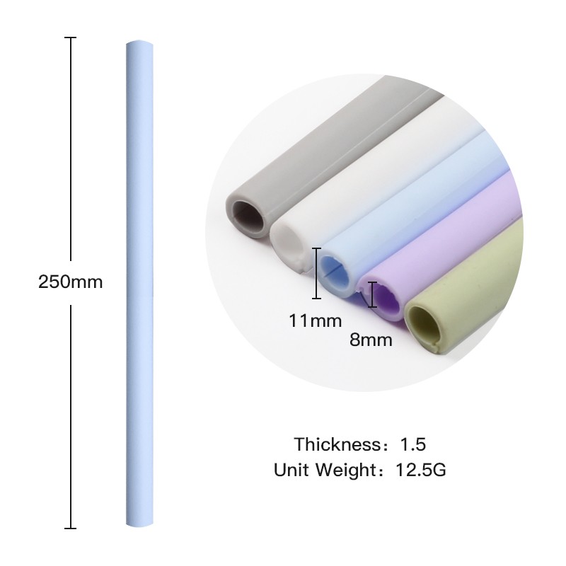 BPA Free Silicone Straw Openable and Washable No Brush Needed Reusable Snap Straw