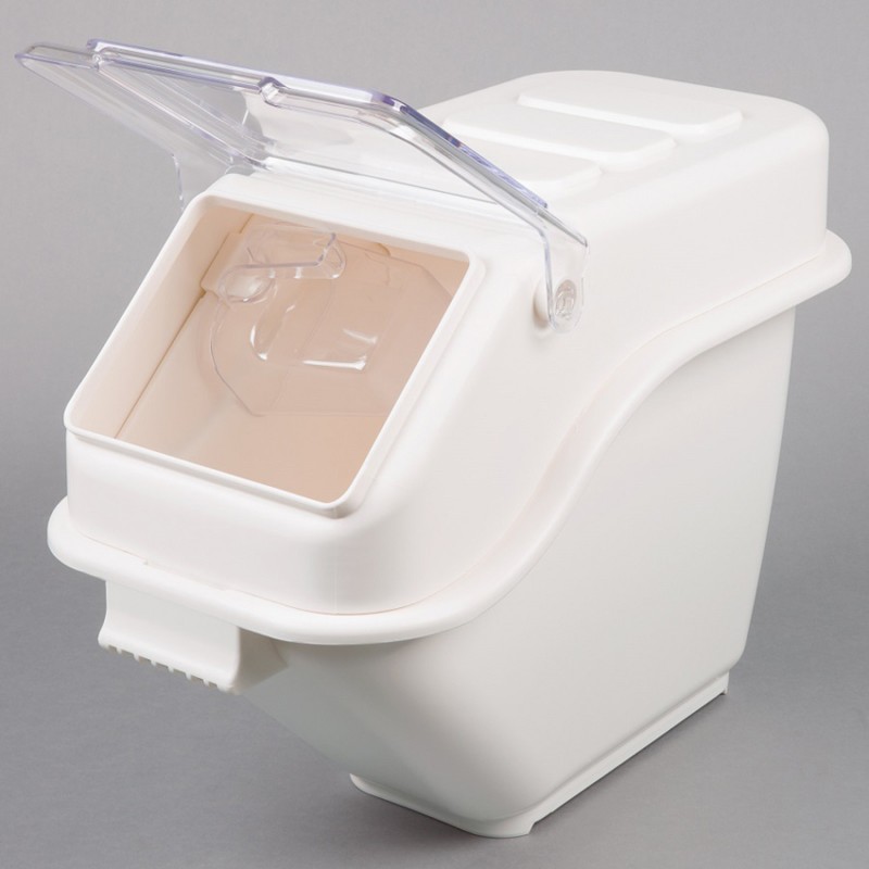 Kitchen Measure White Color Flour Rice 21gl 27gl Ingredient Bins Dispenser Plastic Food Storage Container Bucket