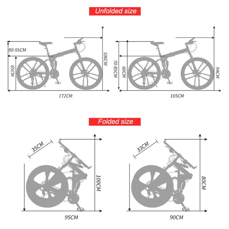 Hot Sale Online Shop Wholesale Eco-friendly Factory 26 Folding Mountain Bike 21 Speed Bicycle for Man Women