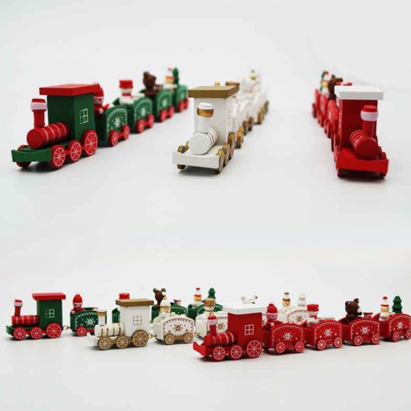 Hot Sale Wooden Train Set Christmas Decoration Supplies-old Wooden Toy Trains Wooden Train Toys