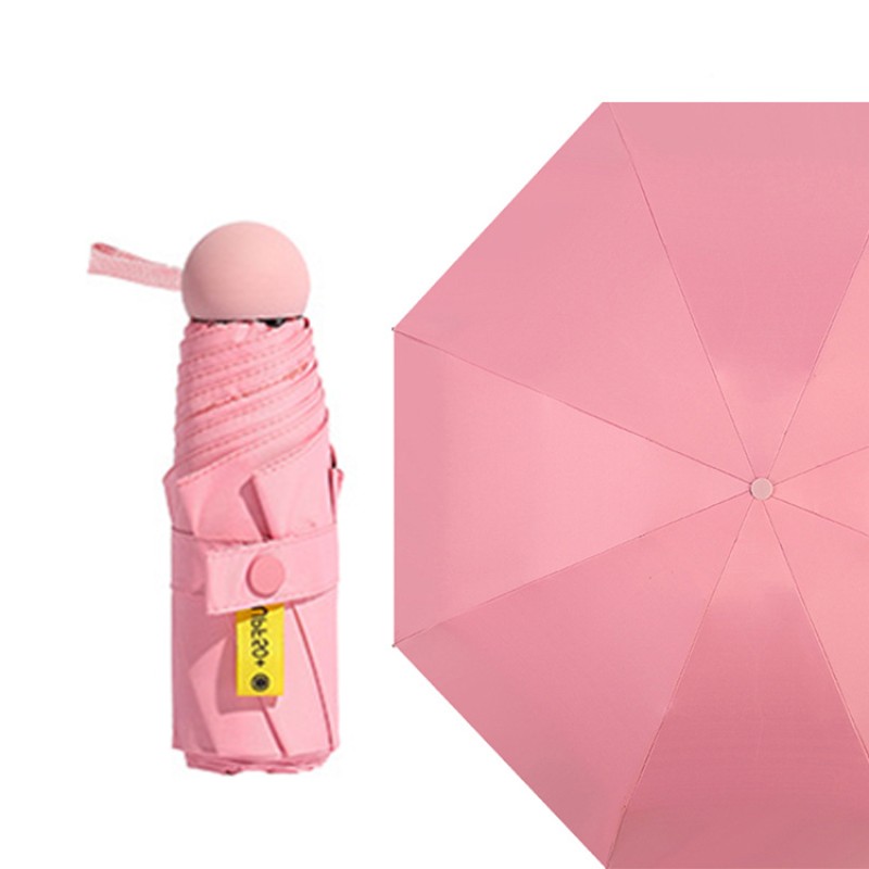 Small Mini Pocket 5 Folding Umbrella With Mini Case Windproof