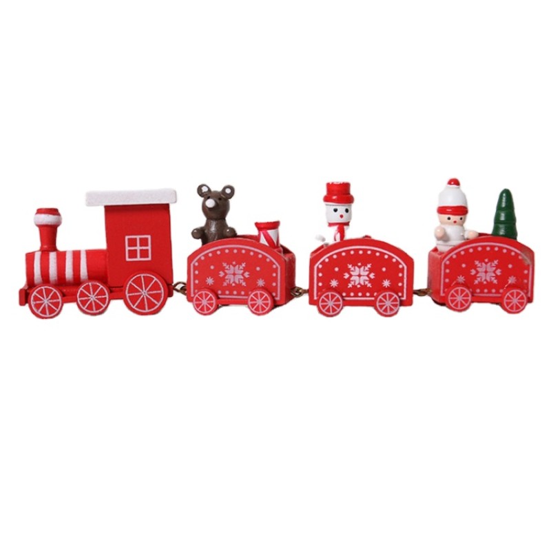 Hot Sale Wooden Train Set Christmas Decoration Supplies-old Wooden Toy Trains Wooden Train Toys